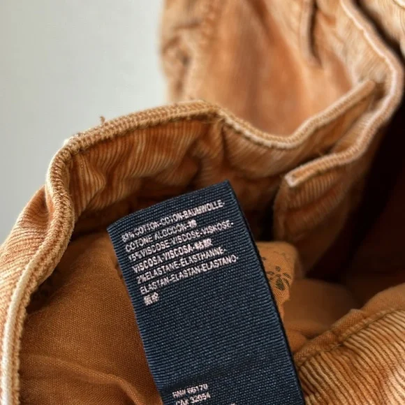 We the free low rise camel corduroy flare pants - Picture 7 of 7